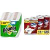 imageBounty QuickSize Paper Towels White 16 Family Rolls Charmin Ultra Strong Clean Touch Toilet Paper 18 Family Mega XL Rolls