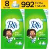 imagePuffs Plus Lotion Facial Tissues 8 Family Boxes 124 Facial Tissues per Box Allergies and Colds124 Count Pack of 8 Bundle