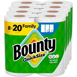 imageBounty QuickSize Paper Towels White 12 Family Rolls  30 Regular RollsWhite