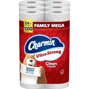 imageCharmin Toilet Paper Ultra Strong Clean Touch 18 Family Mega XL Rolls  126 Regular Rolls275 sheet Pack of 24