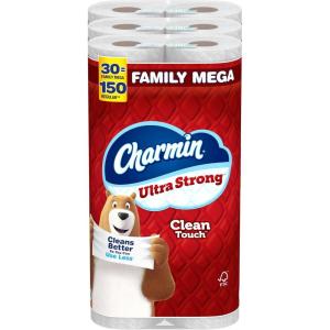imageCharmin Toilet Paper Ultra Strong Clean Touch 18 Family Mega XL Rolls  126 Regular Rolls275 sheet Pack of 30