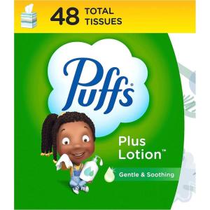 imagePuffs Plus Lotion Facial Tissue 18 Cubes 56 Tissues Per Box48 Count Pack of 1
