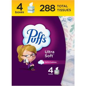 imagePuffs Ultra Soft Facial Tissues 18 Cubes 56 Facial Tissues Per Box72 Count Pack of 4
