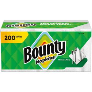 imageBounty Quilted Napkins 1Ply 12 110 x 12 White 200Pack 96595PK