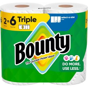 imageBounty SelectASize Paper Towels White 2 Mega Rolls  8 Regular RollsWhite